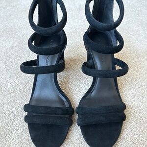 Rebecca Minkoff Black Suede Strappy Heels